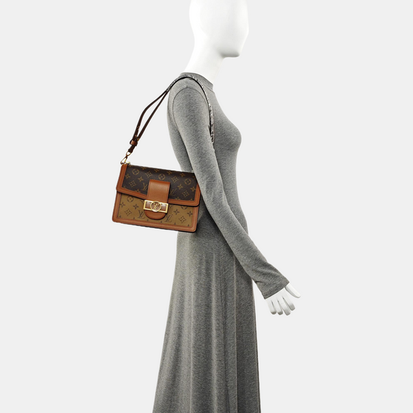 DAUPHINE MM Monogram Coated Canvas Brown