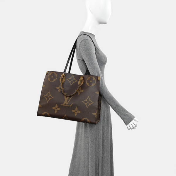 ONTHEGO GM Monogram Coated Canvas Brown