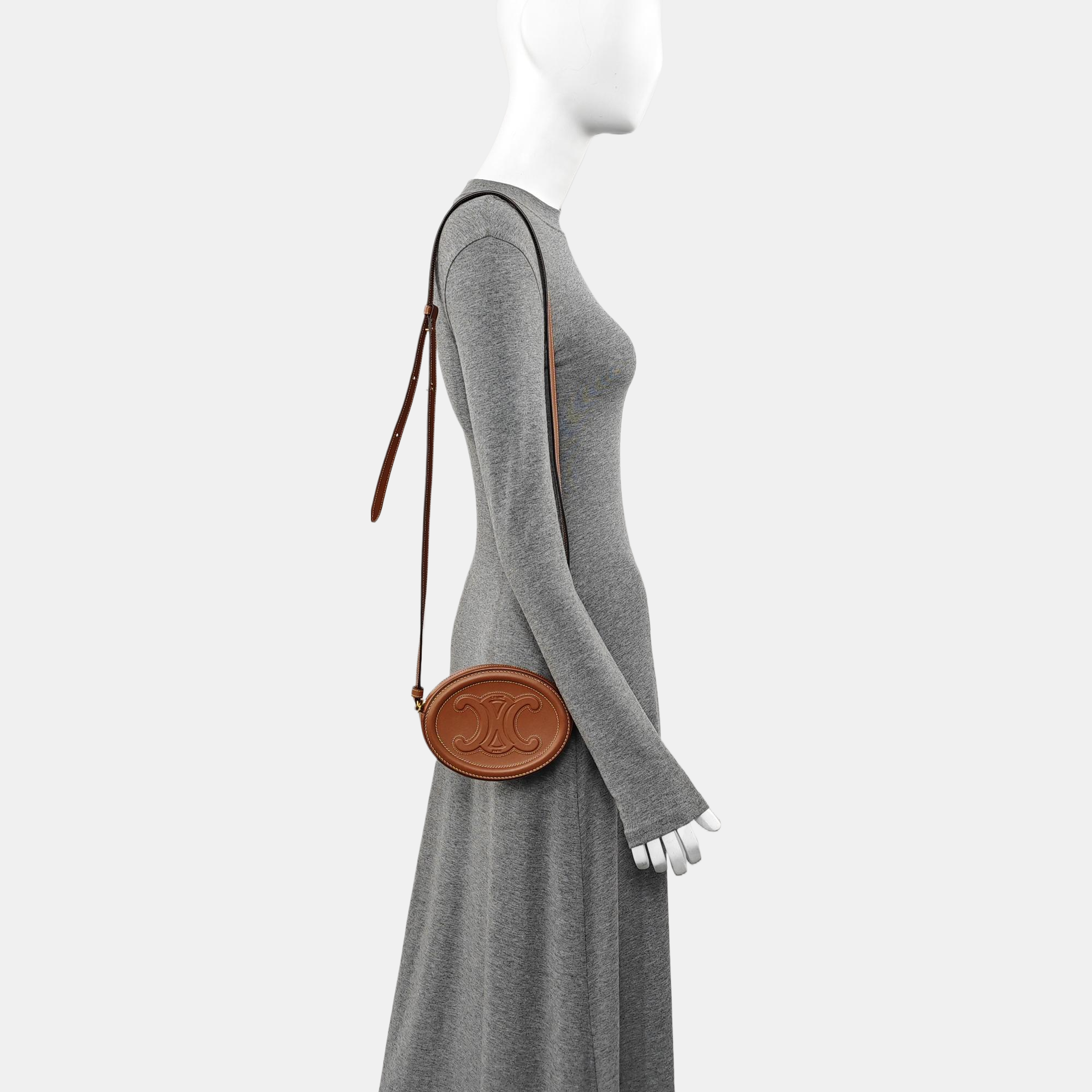 TRIOMPHE Small Calfskin Brown