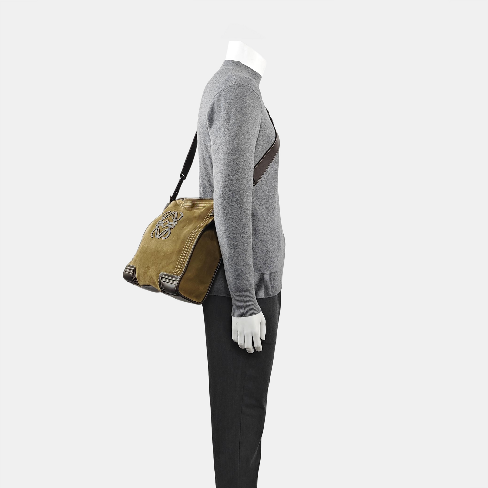 Suede Shoulder Bag Green