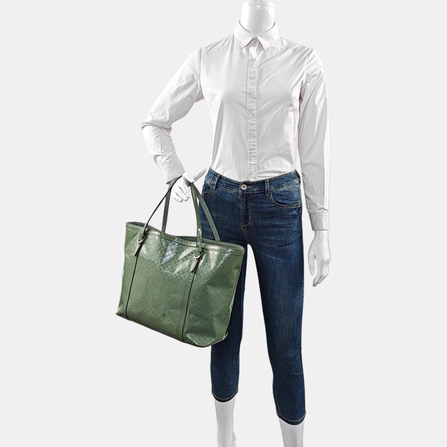 Microguccissima Monogram Calfskin Green