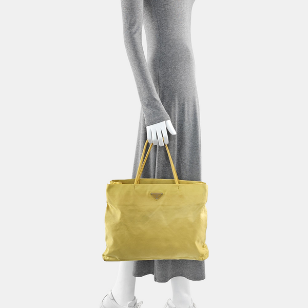 Nylon Tote Bag Yellow