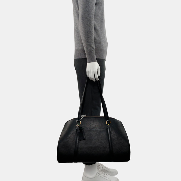 Calfskin Top Handle Bag Black