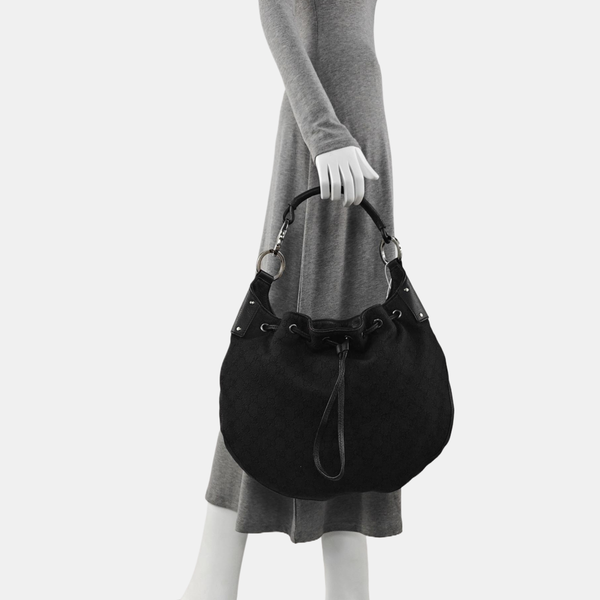 Monogram Canvas Tote Bag Black