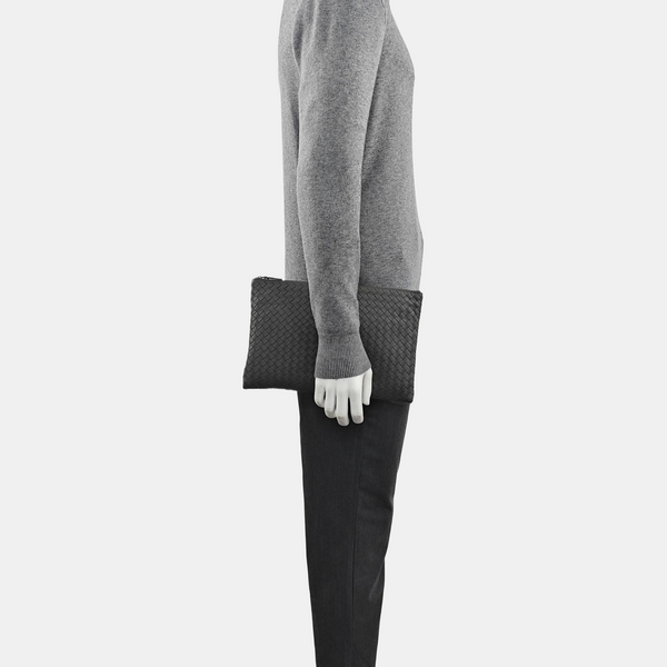 Lambskin Clutch Gray