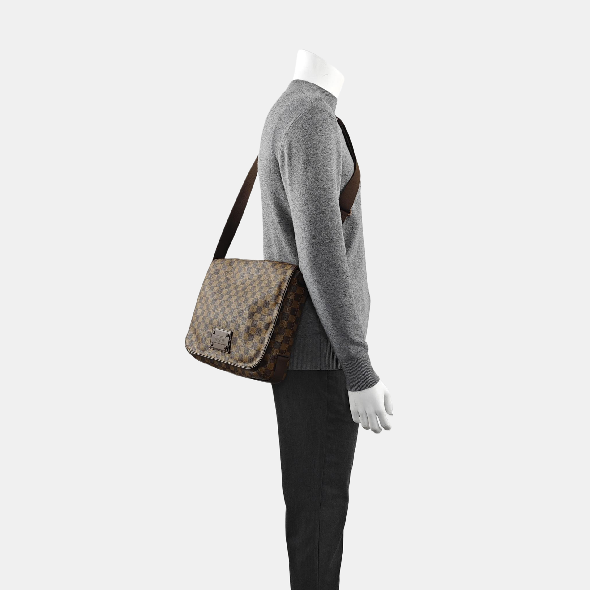 DISTRICT MM Damier Ebene Coated Canvas Brown