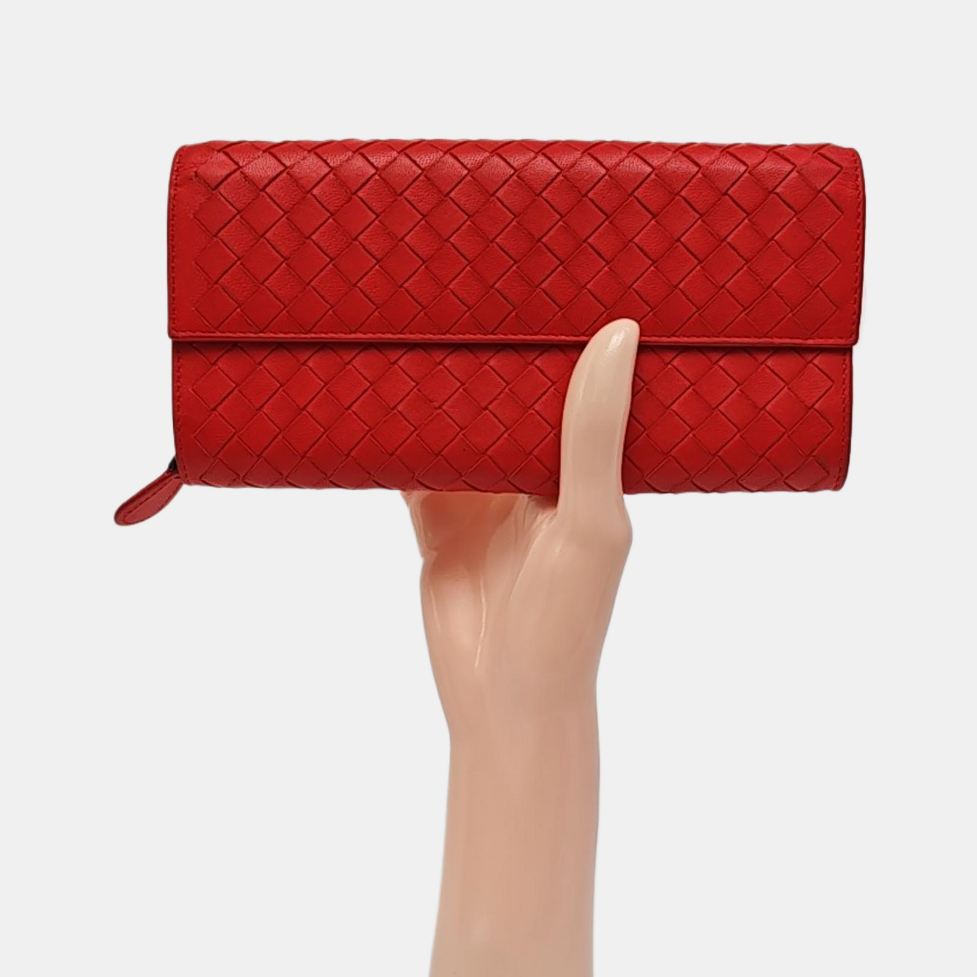 Lambskin Clutch Red