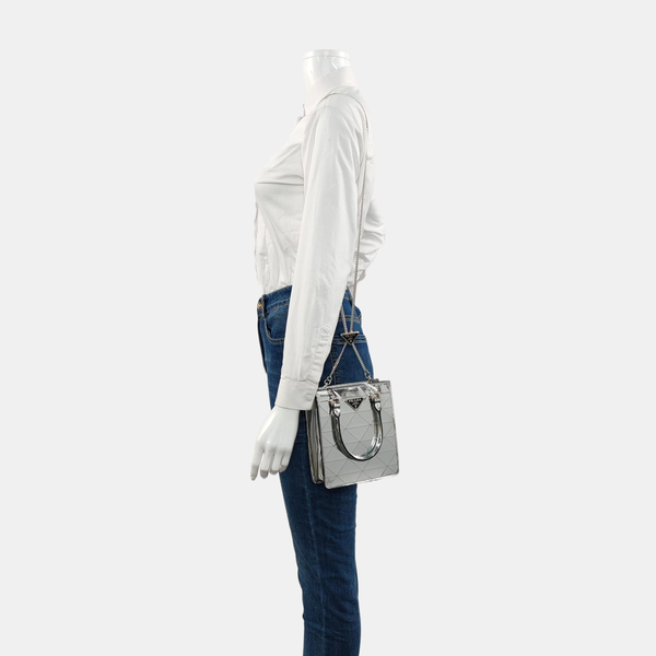 Panier Small Patent Leather Silver
