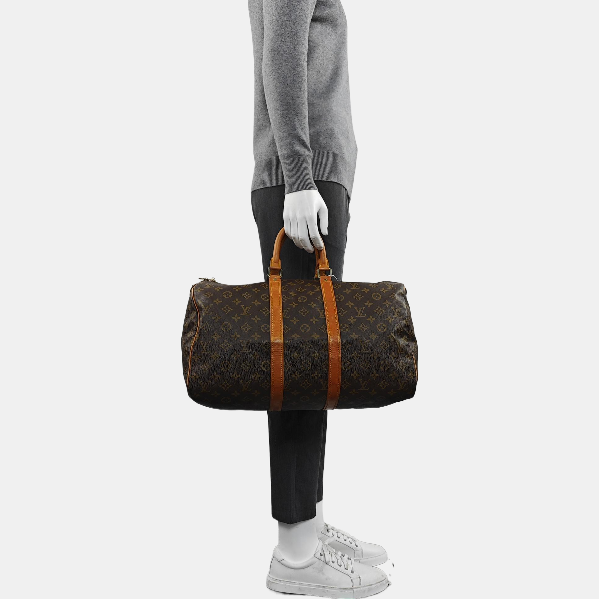 SAC SOUPLE 45 Monogram Coated Canvas Brown