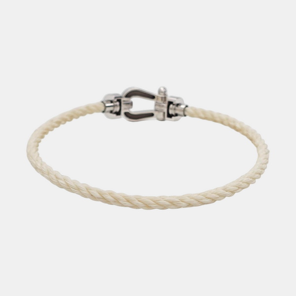 Force 10 Fabric White Bangle