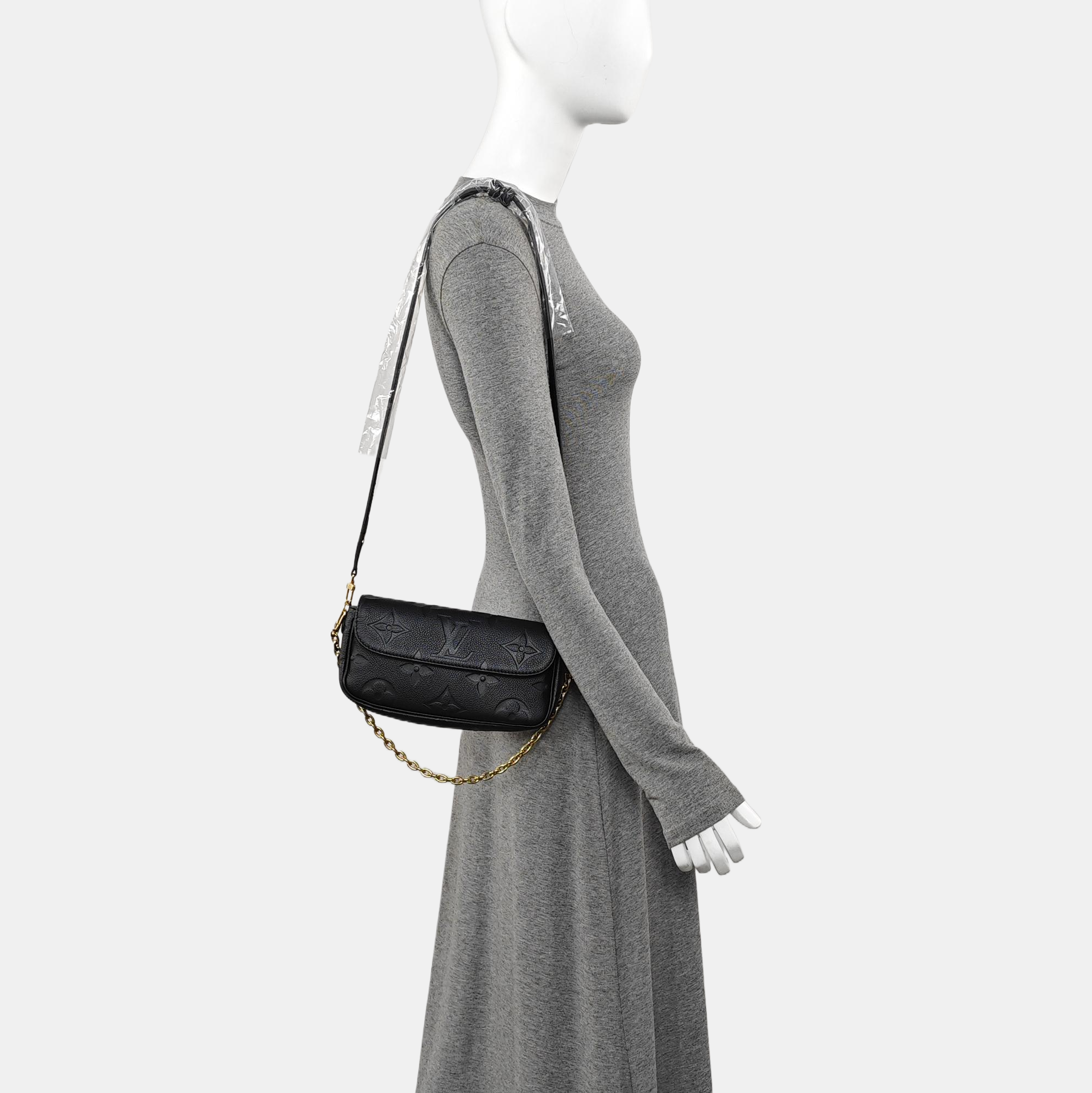 IVY Monogram Calfskin Black