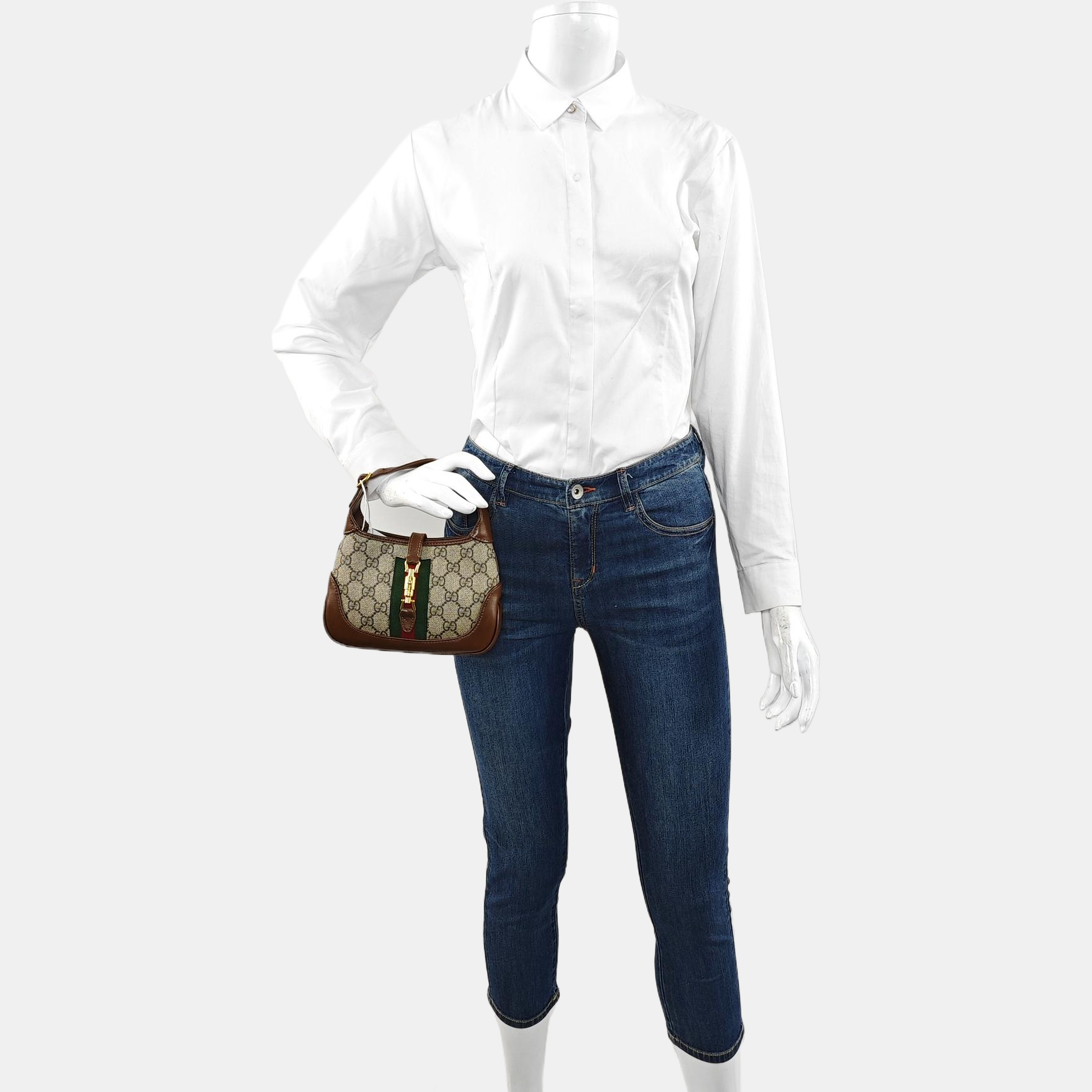 Authenticated pre-owned  Jackie 1961 Mini Monogram Coated Canvas Beige - Crossbody Bag at Looply