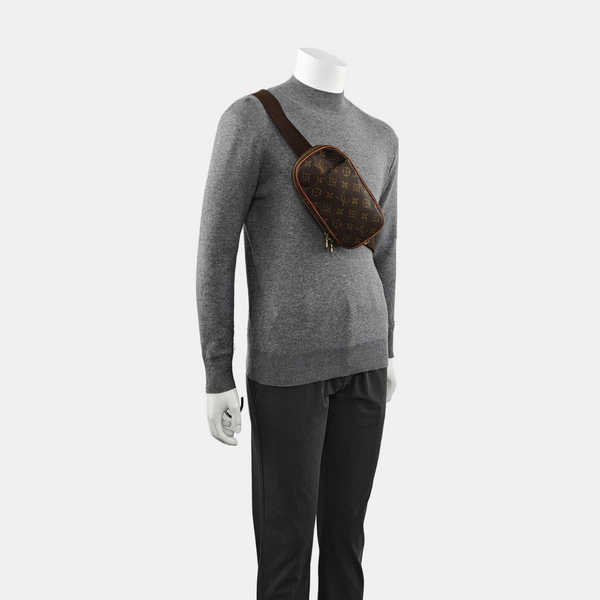 GANGE Monogram Coated Canvas Brown