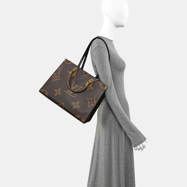 ONTHEGO MM Monogram Coated Canvas Brown