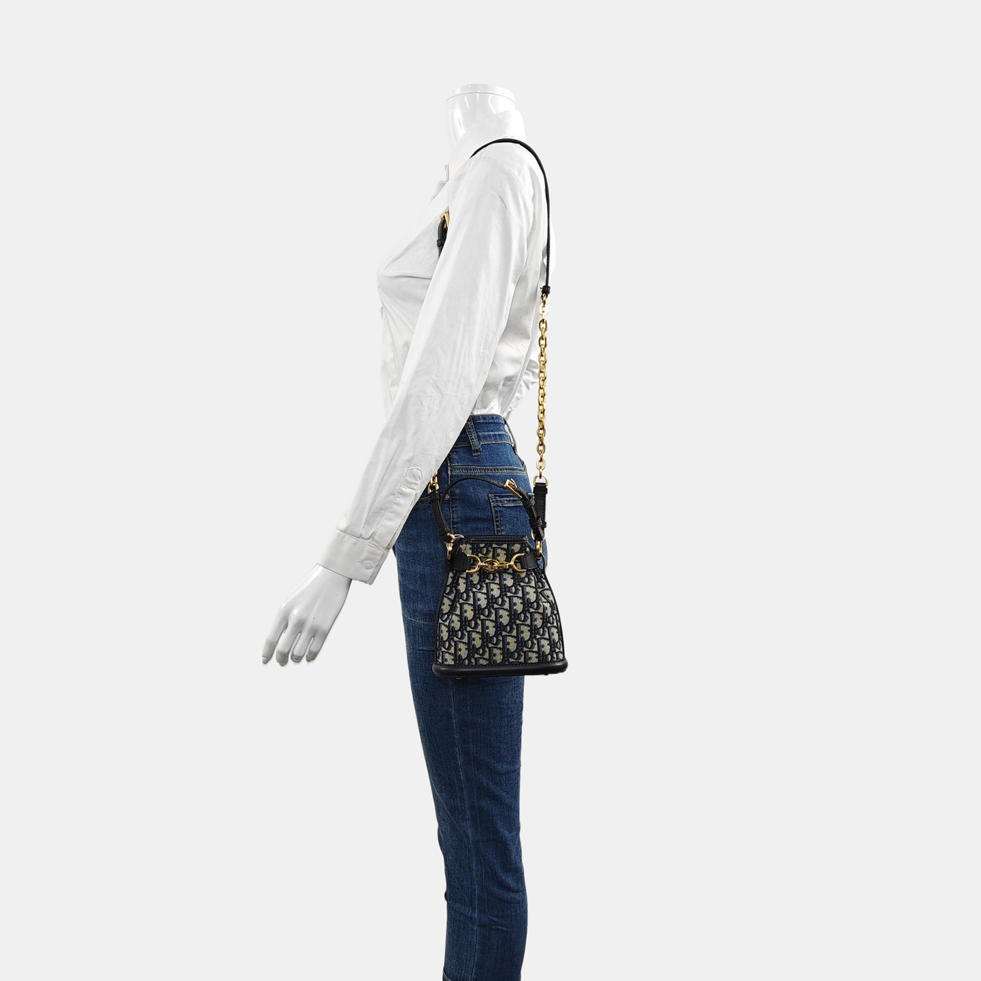 C'est Dior Small Oblique Canvas Blue