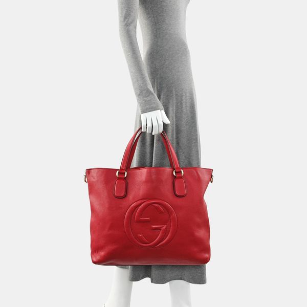 Calfskin Tote Bag Red
