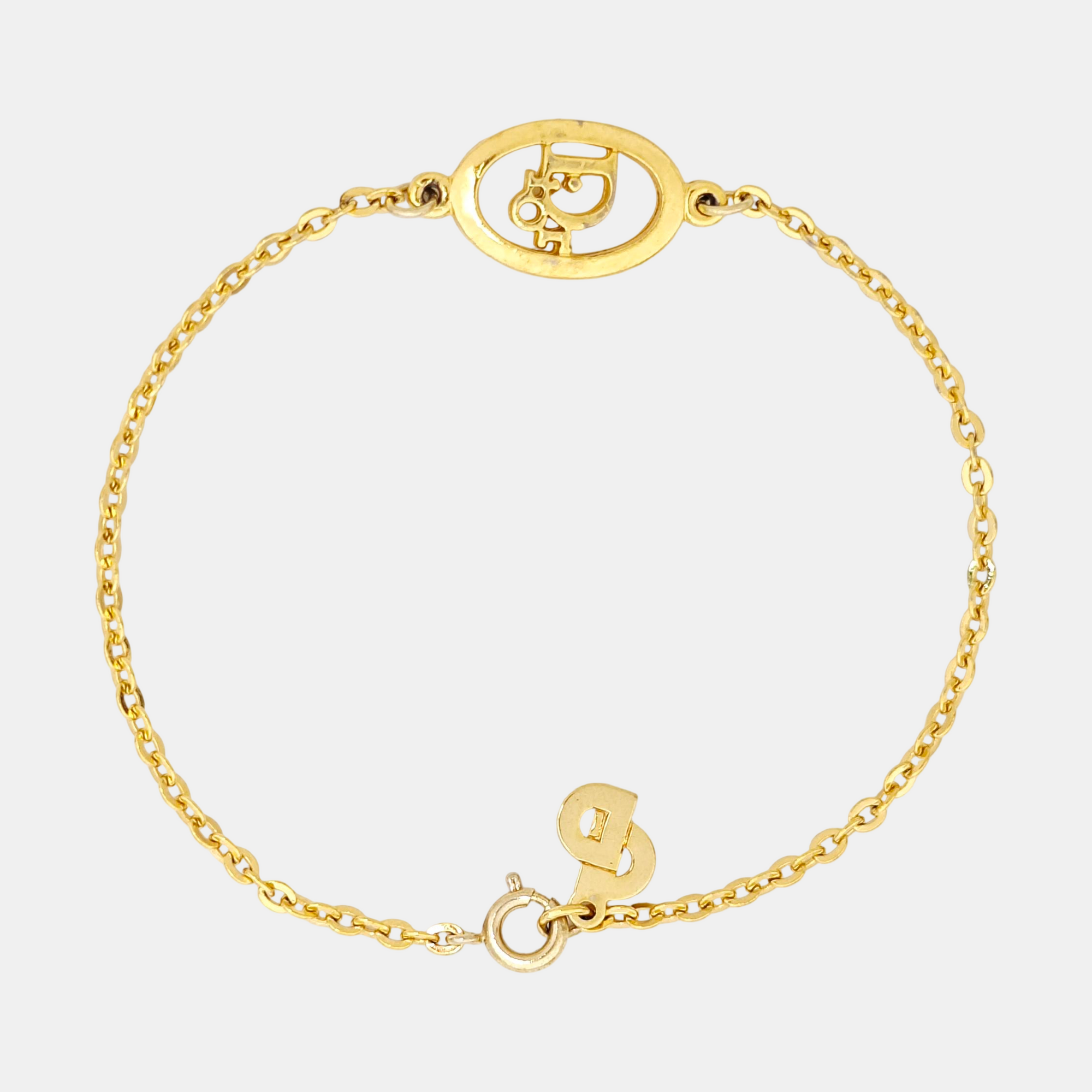 Dior Oblique Metal Gold Bracelet