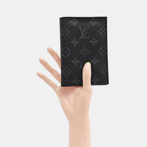 Monogram Coated Canvas Card Holder Gray