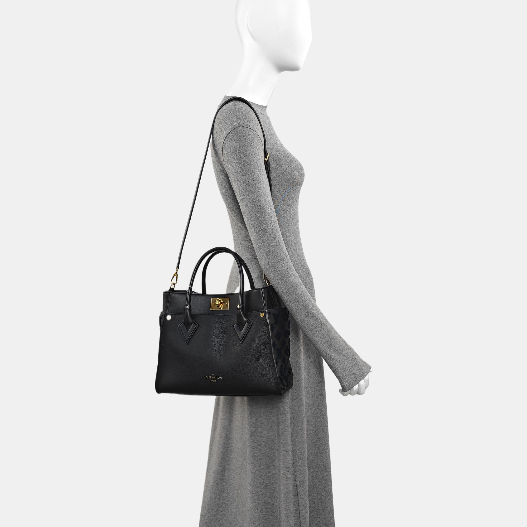 ON MY SIDE MM Monogram Calfskin Black