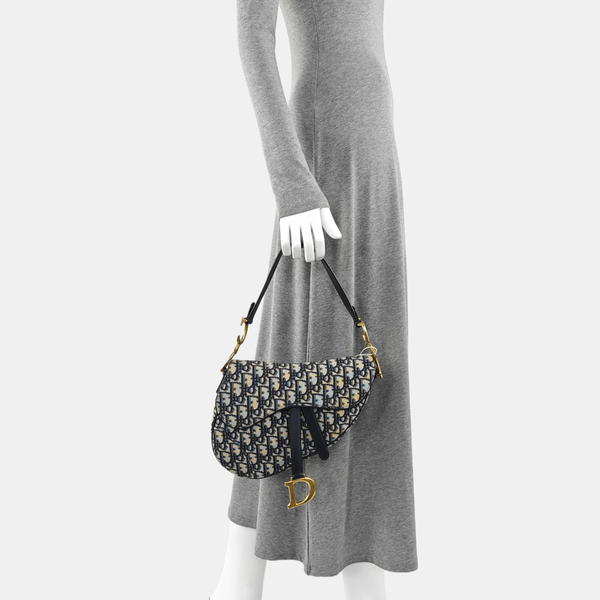 Saddle Mini Oblique Fabric Blue