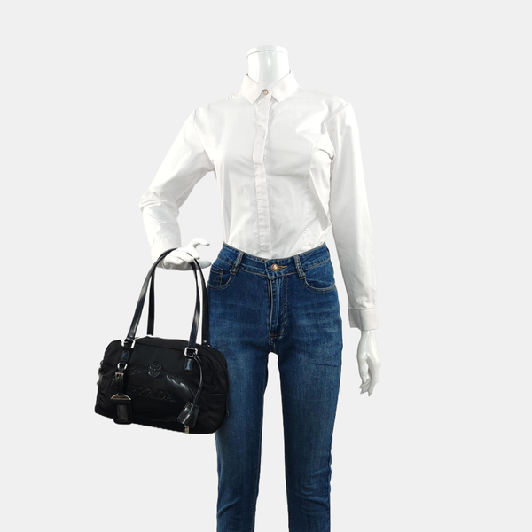 Nylon Shoulder Bag Black