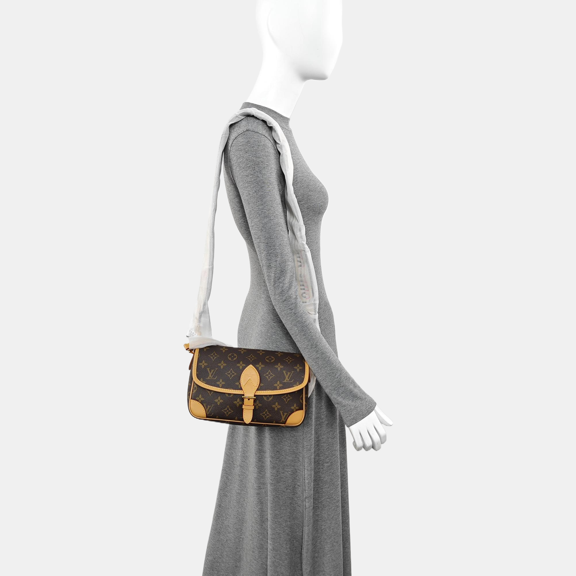DIANE Monogram Coated Canvas Brown