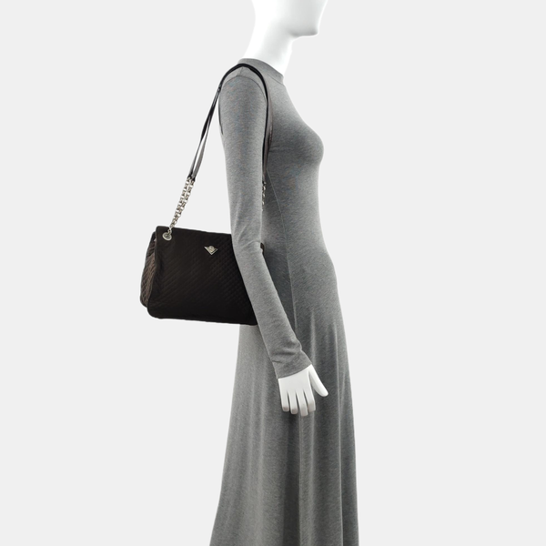 Quilted Canvas Tote Bag Brown