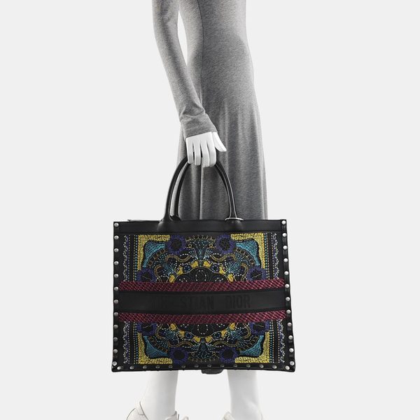 Book Tote Large Calfskin Multicolor