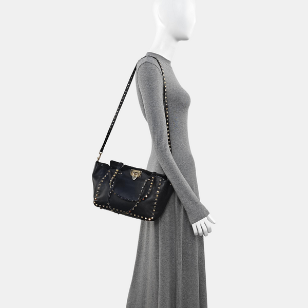 Calfskin Shoulder Bag Black