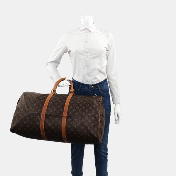 SAC SOUPLE 55 Monogram Coated Canvas Brown
