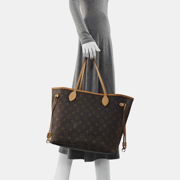 NEVERFULL MM Monogram Coated Canvas Brown