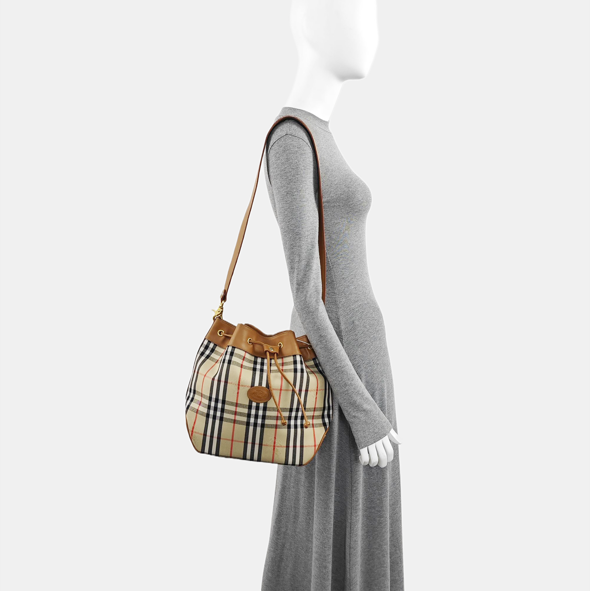 Canvas Bucket Bag Medium Brown