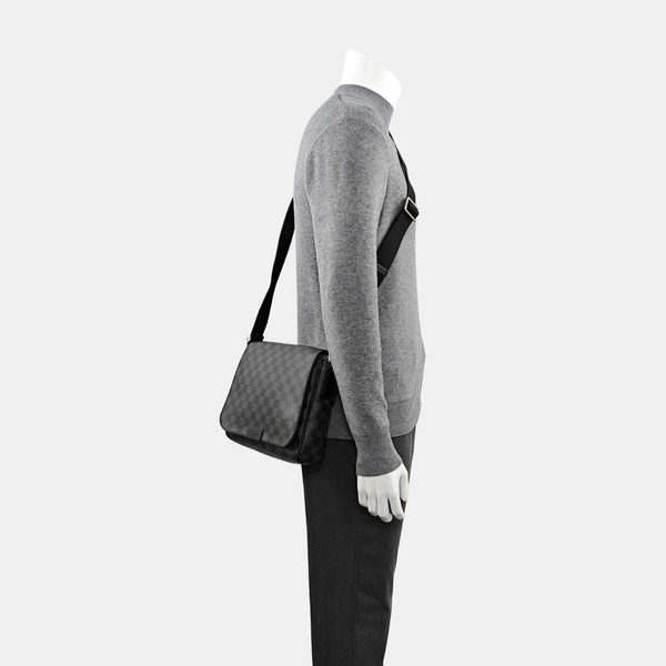 DISTRICT PM Damier Graphite Coated Canvas Gray