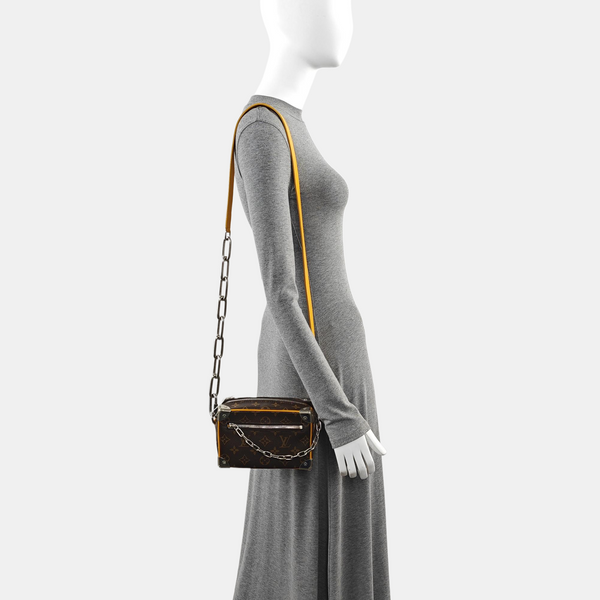 SOFT TRUNK Mini Monogram Coated Canvas Brown