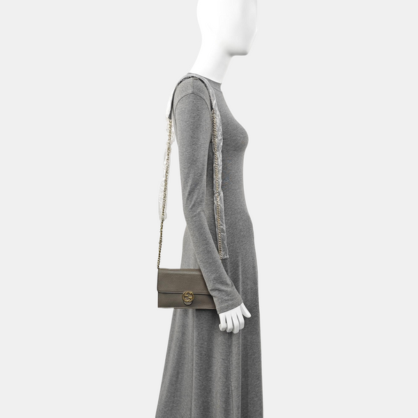 Interlocking G Calfskin Gray