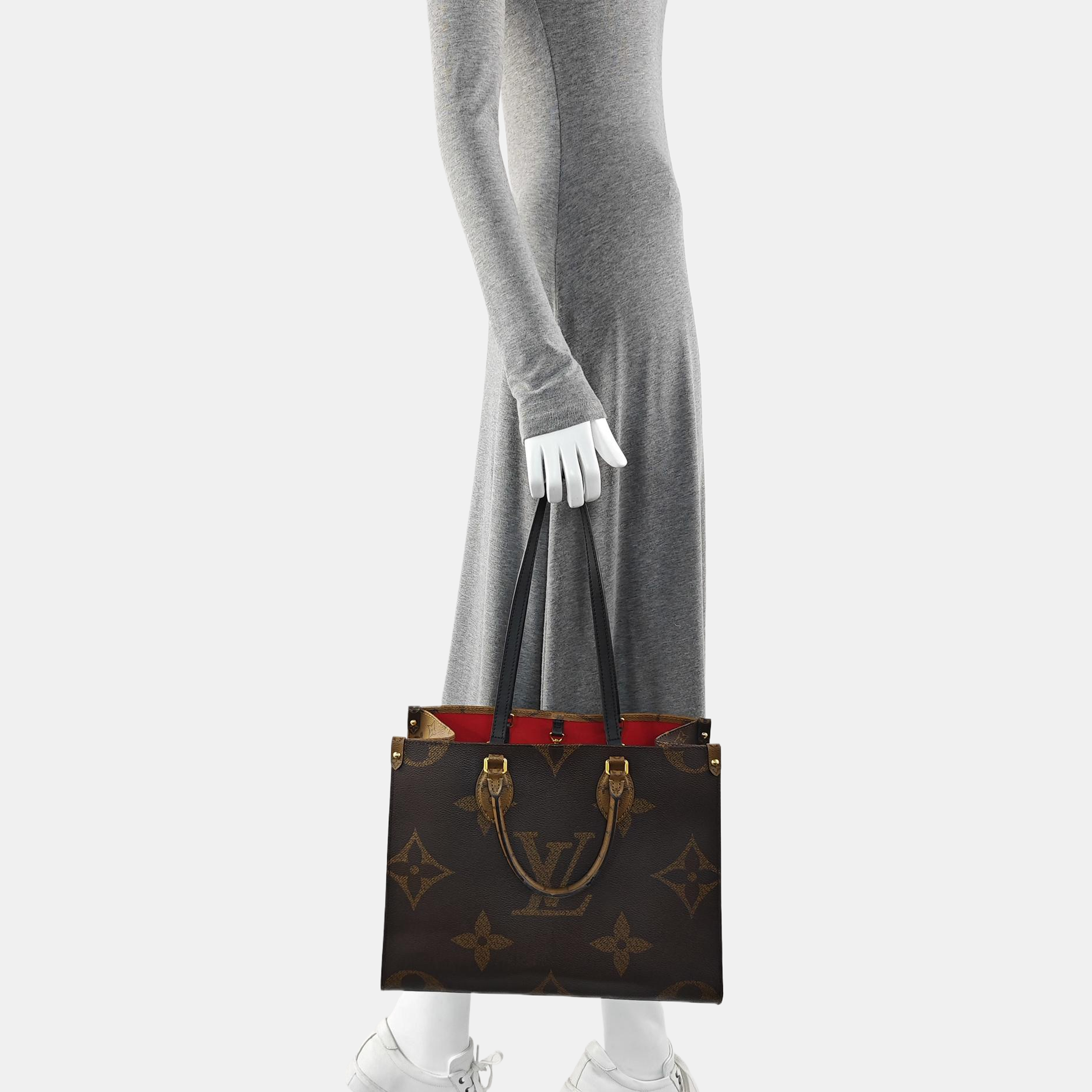 ONTHEGO MM Monogram Coated Canvas Brown