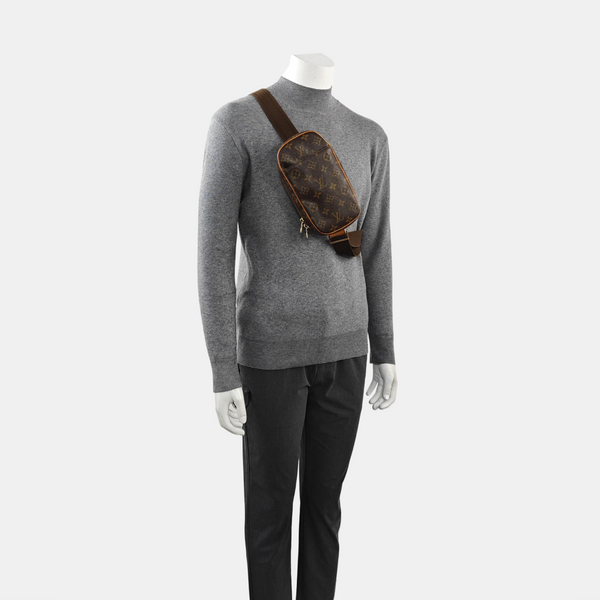 GANGE Monogram Coated Canvas Brown