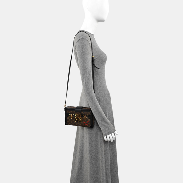 PETITE MALLE Monogram Coated Canvas Brown