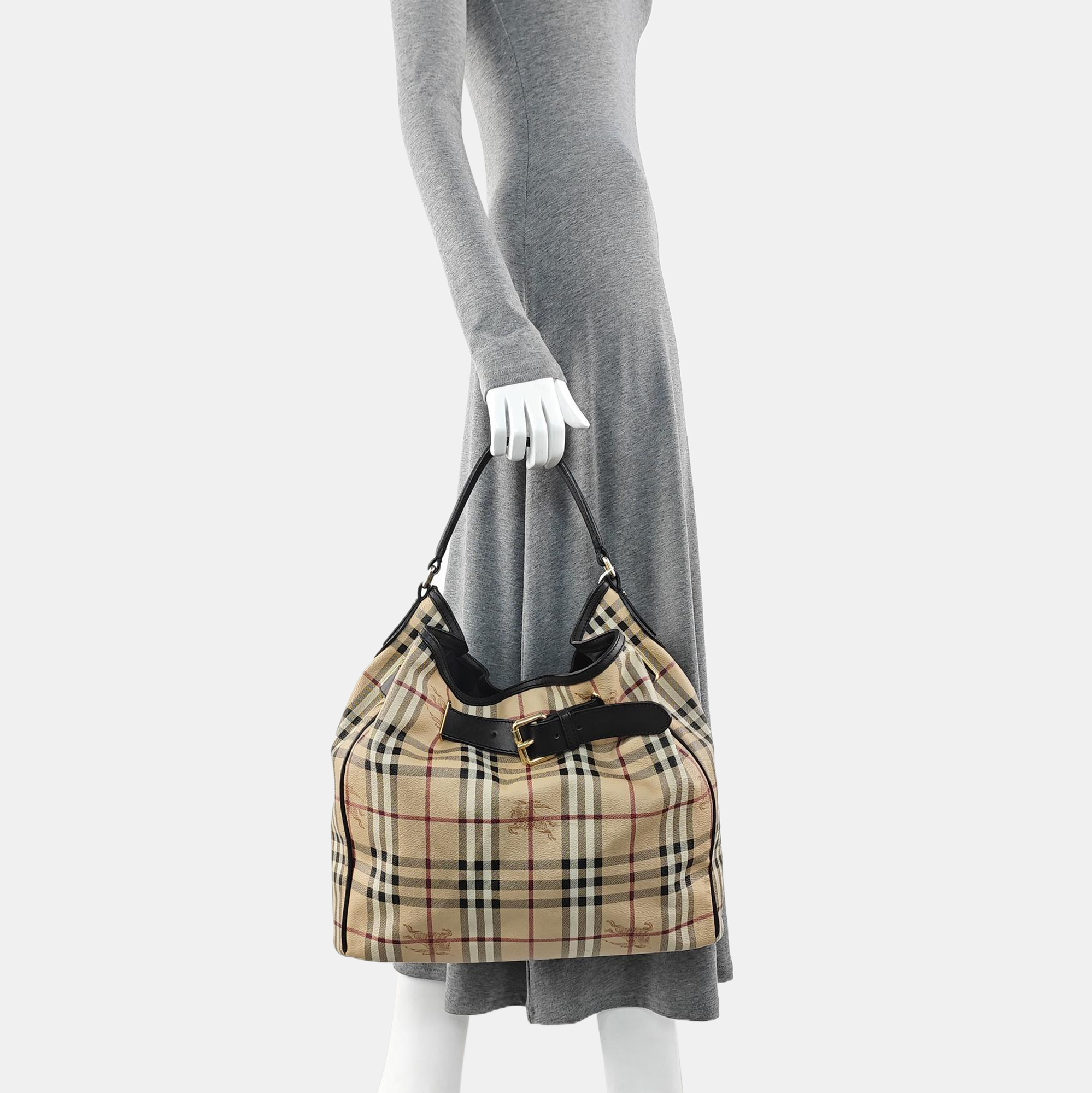 Coated Canvas Tote Bag Brown
