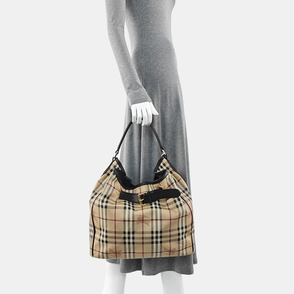 Coated Canvas Tote Bag Brown