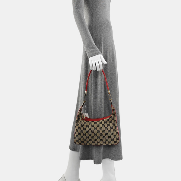 Monogram Canvas Shoulder Bag Brown