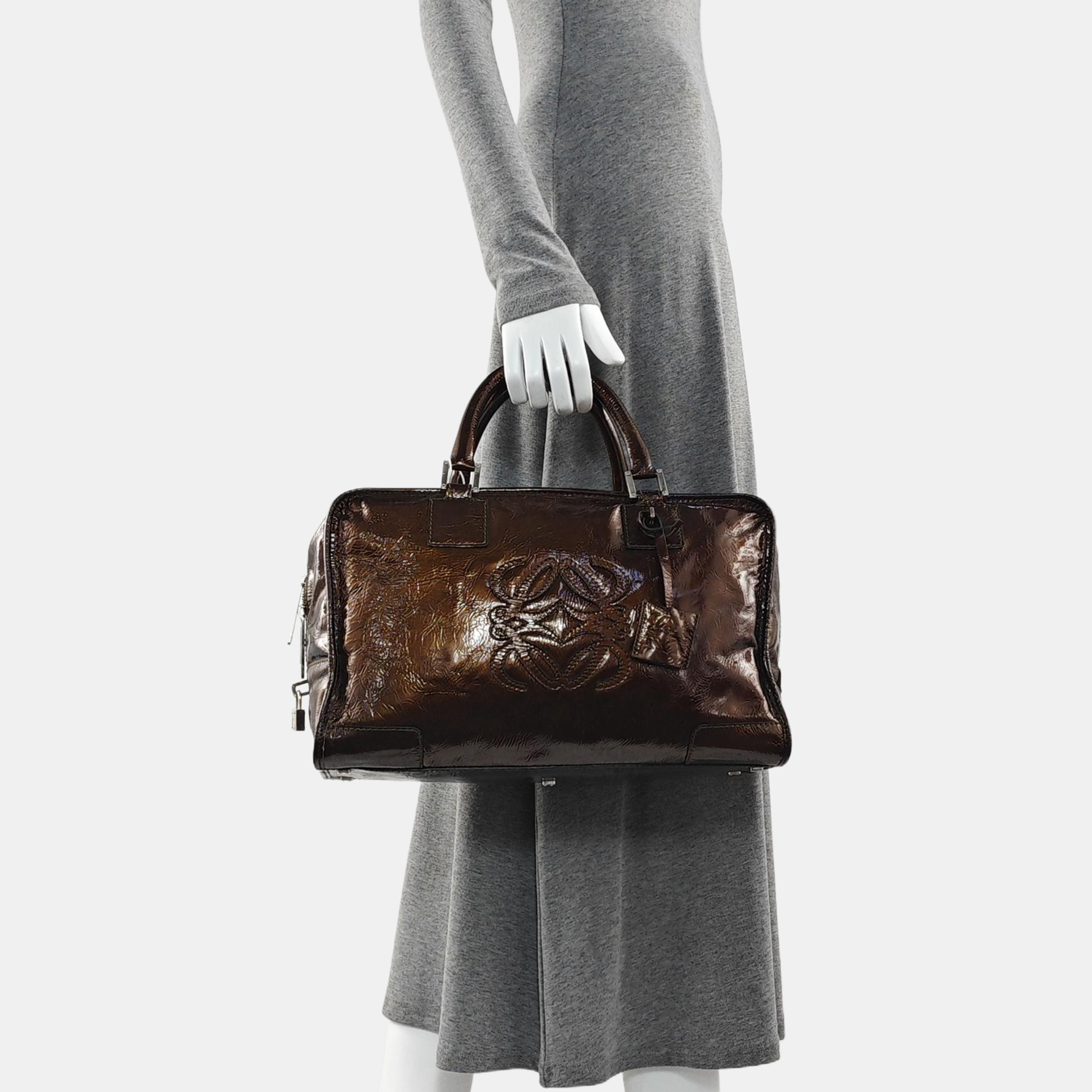 Amazona Patent Leather Brown