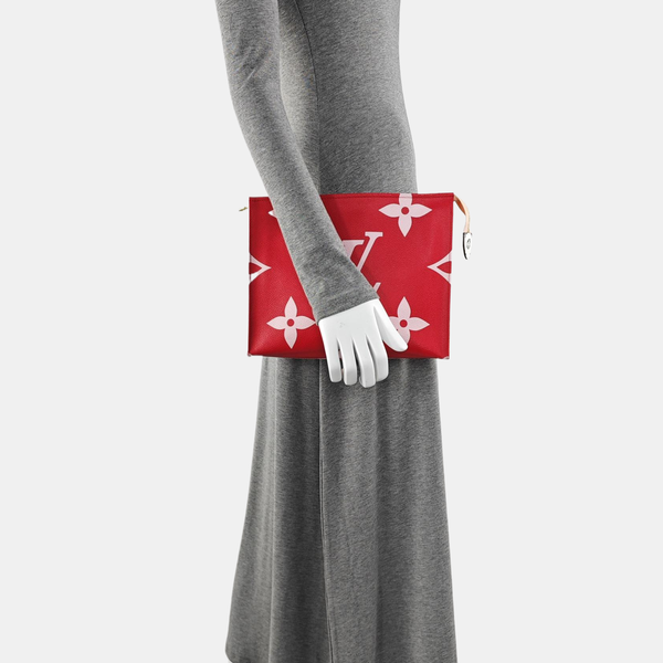 TOILET POCKET 26 Monogram Coated Canvas Red