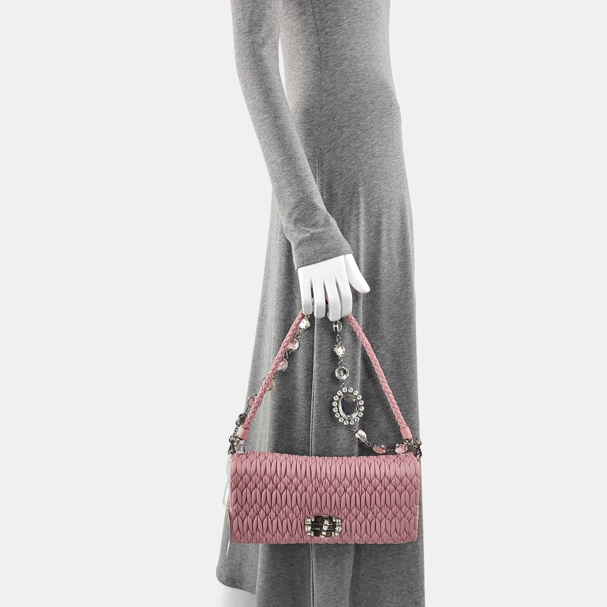 Crystal Quilted Lambskin Pink