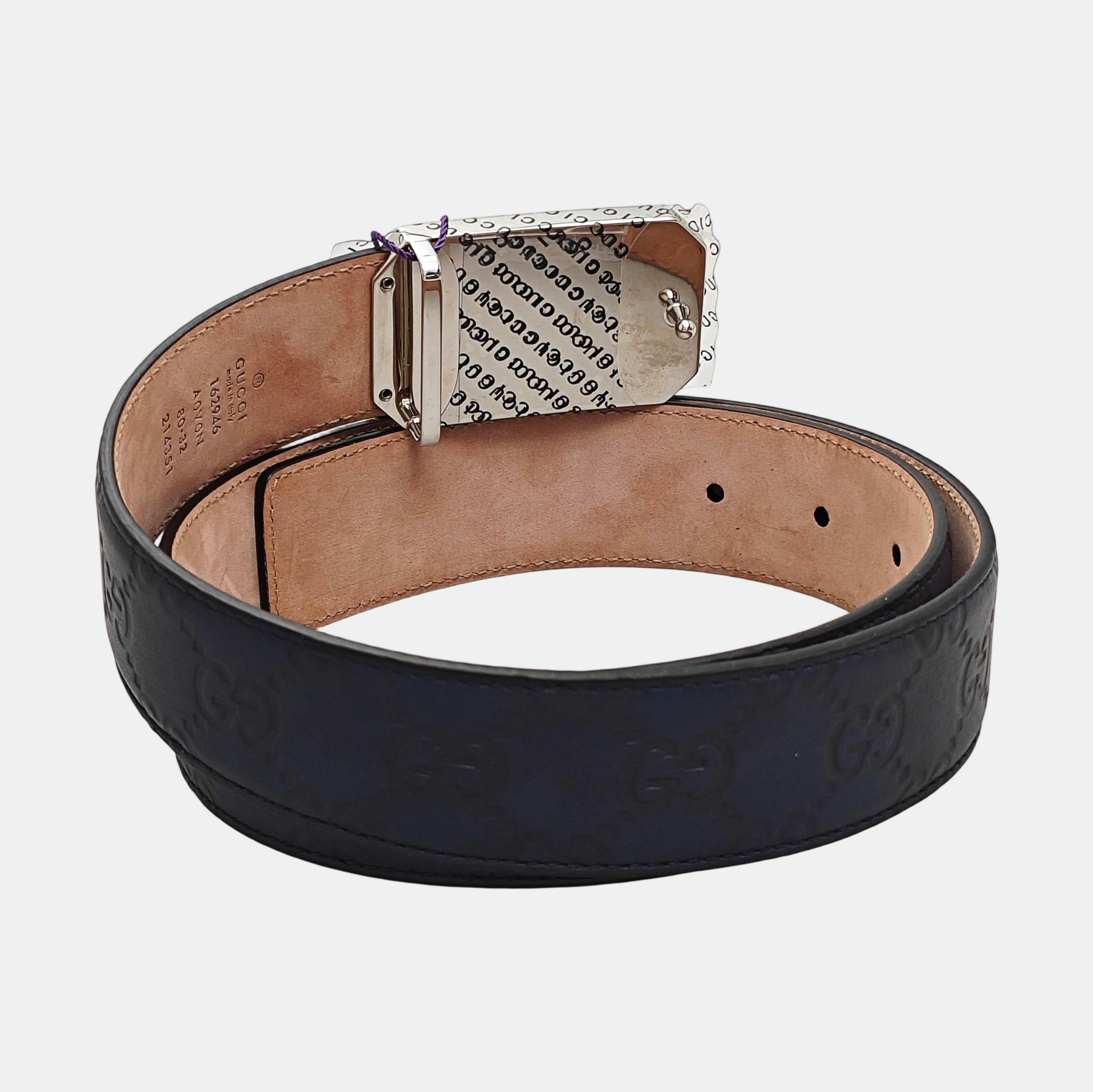 Leather Belt Blue