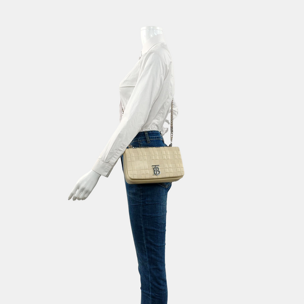 Lola Small Quilted Lambskin White