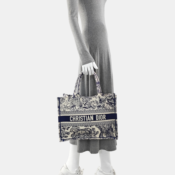 Book Tote Medium Canvas Blue