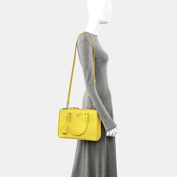 Authenticated pre-owned  Galleria Calfskin Yellow - Shoulder Bag at Looply