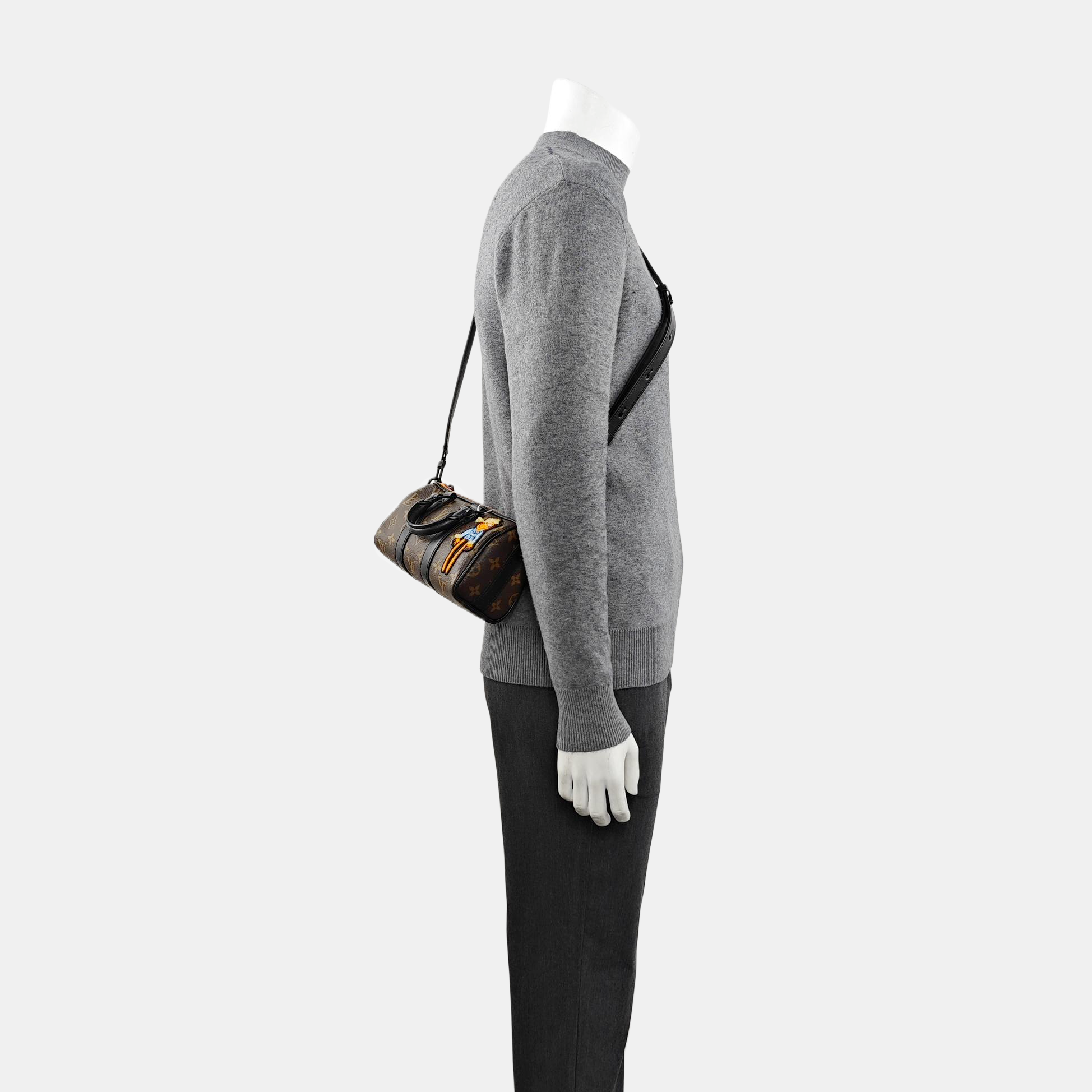 KEEPALL Nano Monogram Coated Canvas Brown