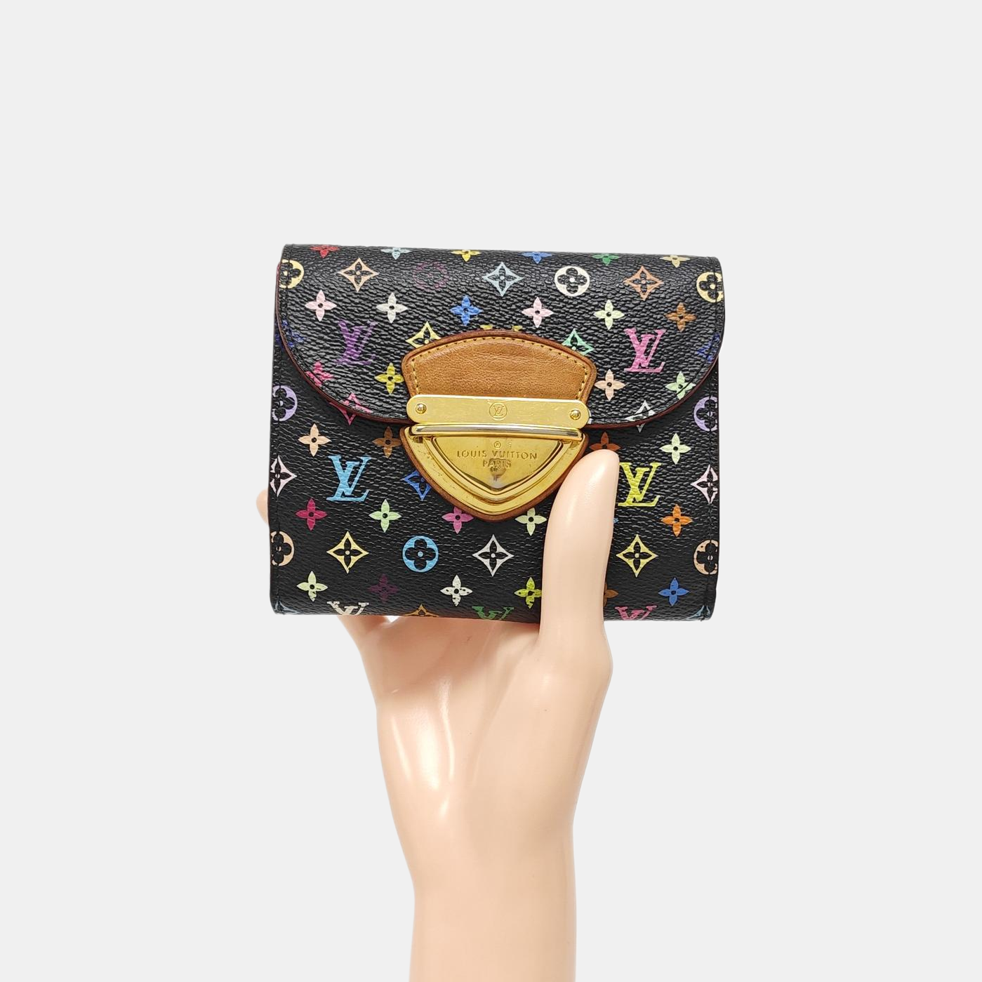 LV × TM KOALA Monogram Coated Canvas Black Wallet